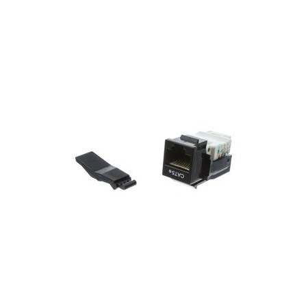 Cable Wholesale Cat5e Keystone Jack, Black, Toolless, RJ45 Female 311-120BK